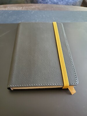 2 small lined Moleskine notebks, clean / 2 small bound notebks with bkmarks-image