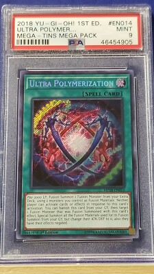 Ultra Polymerization - 2018 Yu-Gi-Oh 1st Edition Mega Tins Pack   PSA 9  -image
