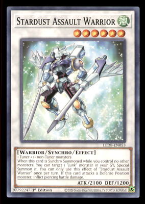 Yugioh Stardust Assault Warrior #LED8-EN053 Legendary Duelists: Synchro Storm LP-image