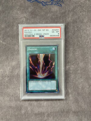 2013 YuGiOh Legendary Collection 4 Mega Pack Raigeki Secret Rare #EN057 PSA 6-image