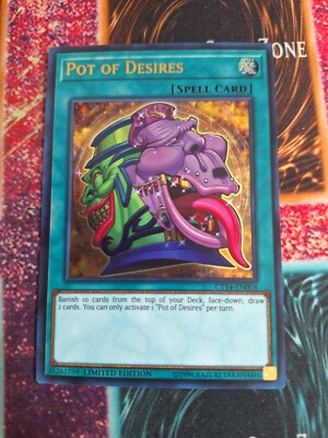 Yu-Gi-Oh! Pot of Desires CT14-EN004 Limited Ultra Rare Near Mint c3/-image