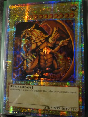 Yugioh ATTRIBUTE MISPRINT Portuguese LC01-EN003 The Winged Dragon Ra QCSR MINT-image