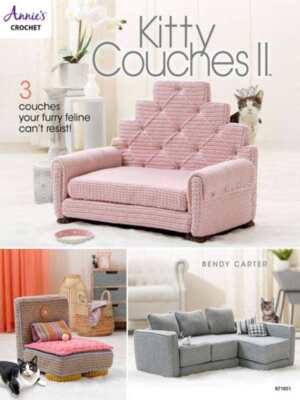 NEW!!! ANNIES CROCHET KITTY COUCHES II 3 FANTASTIC DESIGNS-image