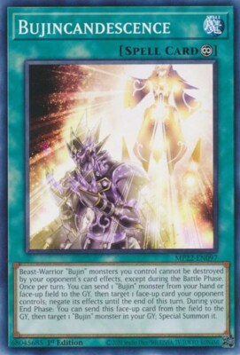 1x Bujincandescence - 1st Edition NM Eng YuGiOh - 2022 Mega Tin - Pharoah's Gods-image