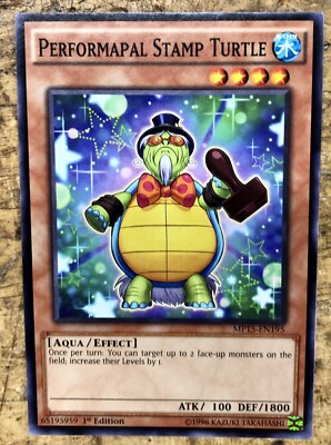 Performapal Stamp Turtle - MP15-EN195 - Common - 1st Edition NM YuGiOh!  2015 Me-image