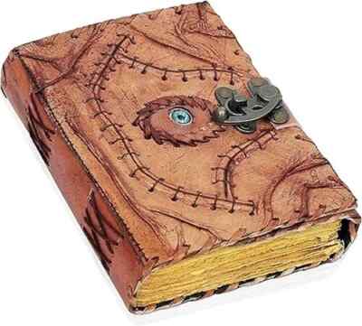 Vintage Hocus Pocus Book of Spells Leather Journal Evil Eye Diary Book Gift 5X7