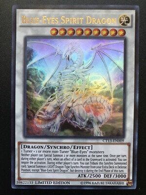 Blue-Eyes Spirit Dragon CT13-EN009 Ultra Rare Limited Edition Mint/Near Mint-image