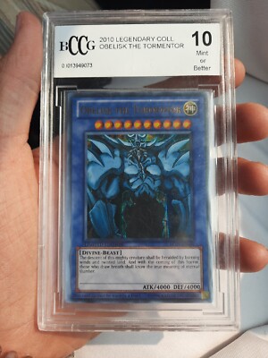 2010 YUGIOH! LEGENDARY COLLECTION OBELISK THE TORMENTOR BCCG 10 MINT+-image