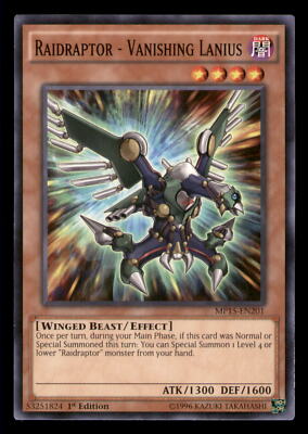 Yugioh Raidraptor - Vanishing Lanius #MP15-EN201 2015 Mega-Tins Mega Pack LP-image
