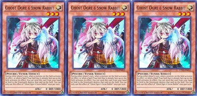 3x Ghost Ogre & Snow Rabbit | CT13-EN012 | SR | Limited | Near Mint-image