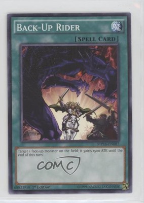2016 Yu-Gi-Oh! Mega-Tin Mega Pack 1st Edition Back-Up Rider #MP16-EN087 0yj1-image