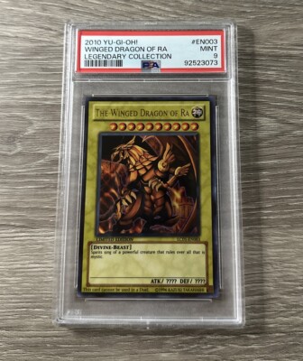 2010 Yugioh Legendary Collection EN003 The Winged Dragon Of RA PSA 9 Mint-image