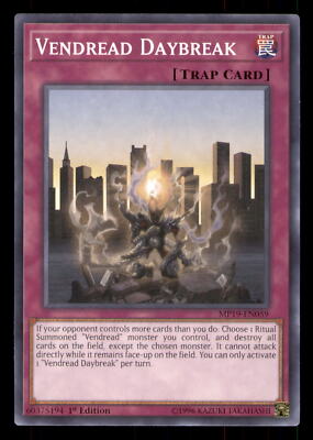 Yugioh Vendread Daybreak #MP19-EN059 2019 Gold Sarcophagus Tin Mega Pack LP-image