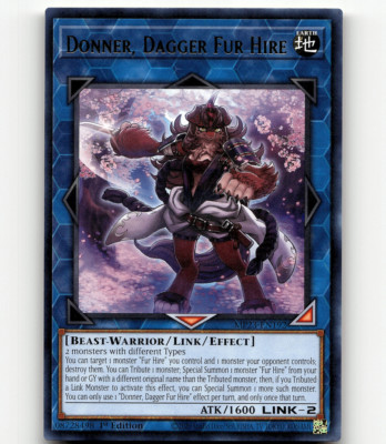 Yugioh Donner, Dagger Fur Hire 25th Anniv. Tin: Dueling Heroes Mega Pack-image