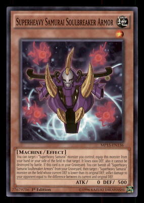 Yugioh Superheavy Samurai Soulbreaker Armor #MP15-EN136 2015 Mega-Tins LP-image