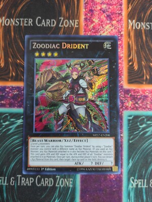 Yu-Gi-Oh! Zoodiac Drident MP17-EN208 1st Edition Secret Rare NM a1/-image
