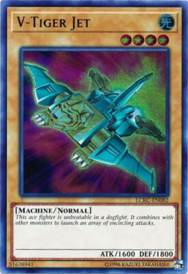 Yu-Gi-Oh Card - LCKC-EN082 - V-TIGER JET (ultra rare holo) - NM-image