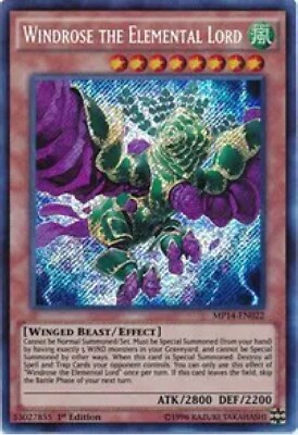NM Yu Gi Oh Windrose The Elemental Lord MP14-EN022 2014 Mega-Tins Mega Pack-image