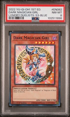 2022 Yu-Gi-Oh! 1st Ed Legendary Duelists S3-Blue #EN082 Dark Magician Girl PSA 8-image