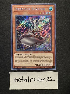 Yugioh Inspector Boarder MP18-EN193 Secret Rare Near Mint 1st Edition-image