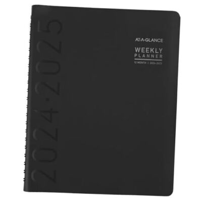  Planner 2024-2025 Academic, Weekly & Monthly, Half Black 2024-2025 New Edition-image