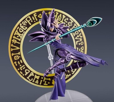 S.H.MonsterArts Yu-Gi-Oh! Duel Monsters DARK MAGICIAN Action Figure New from JPN-image