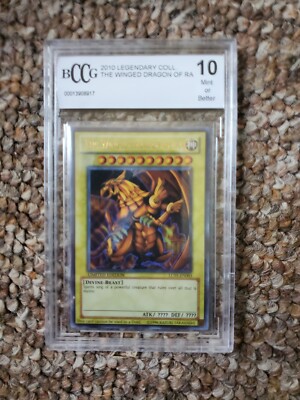 Yu-Gi-Oh!  The Winged Dragon of Ra  LC01-EN003  Limited Edition  BCCG Graded 10 -image