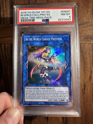 Yu-Gi-Oh! Ib the World Chalice Priestess MP18-EN067 Super Rare 1st Edition PSA 8-image