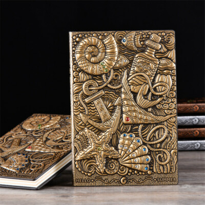 Embossed Faux Leather Cover Vintage Journals Notebook Lined Paper Diary Planner -image
