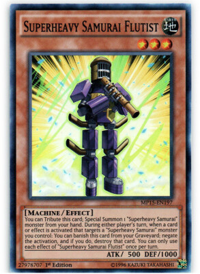 Yugioh! LP Superheavy Samurai Flutist - MP15-EN197 - Super Rare - 1st Edition Li-image