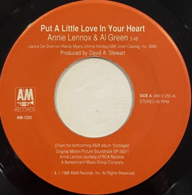 Annie Lennox & Al Green – Put A Little Love In Your Heart – AM-1255 - 1988 45RPM-image