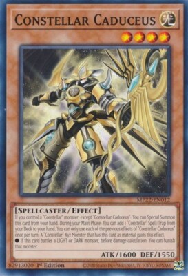 1x Constellar Caduceus - 1st Edit NM Eng YuGiOh - 2022 Mega Tin - Pharoah's Gods-image