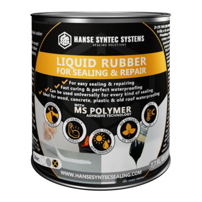 HSS Liquid Rubber Sealant - Waterproof MS-Polymer Coating for Repairs, Black 7.7-image