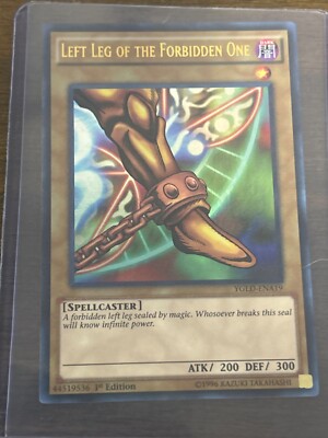 Yu-Gi-Oh! TCG Left Leg of the Forbidden One Yugi's Legendary Decks YGLD-ENA19...-image