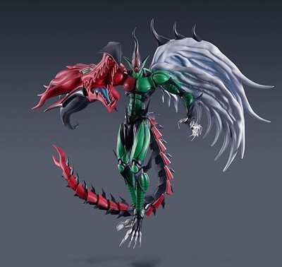 Bandai S.H.MonsterArts Yu-Gi-Oh! GX E-HERO Flame Wingman 190mm Action Figure-image