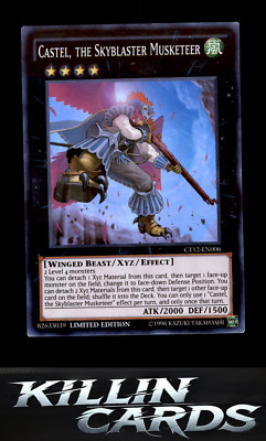 Castel, the Skyblaster Musketeer CT12-EN006 Super Rare 2015 Mega-Tins YuGiOh Car-image