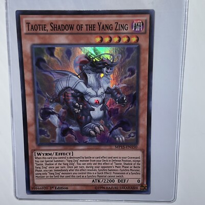 Yu-Gi-Oh! TCG Taotie, Shadow of the Yang Zing 2018 Mega Tin Pack MP15-EN150 1st-image