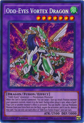 Yugioh! LP Odd-Eyes Vortex Dragon - MP16-EN139 - Secret Rare - 1st Edition Light-image
