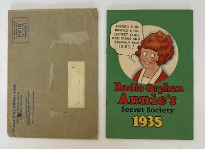 1935 Radio Orphan Annie's Secret Society OVALTINE Signs Signals Book w Envelope-image