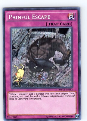Yu-Gi-Oh TCG Painful Escape MP16-EN162 Unlimited Secret Rare Card NM-image