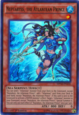 *** NEPTABYSS, THE ATLANTEAN PRINCE *** MP16-EN236 ULTRA RARE YUGIOH!-image