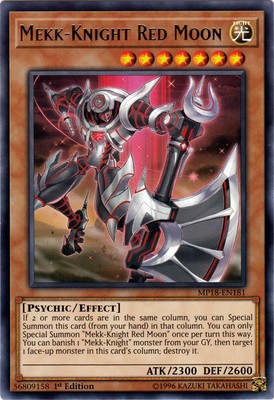 Mekk-Knight Red Moon - MP18-EN181 - Rare - 1st Edition - Lightly Played-image
