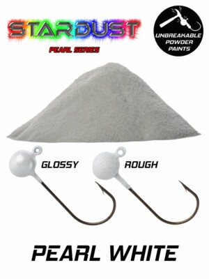 Stardust Plastic Coating Powder for Fishing Weights Color: Pearl White-image