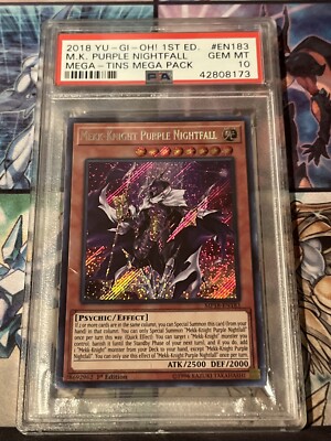PSA 10 GEM MT Mekk-Knight Purple Nightfall - MP18-EN183 - Secret Rare-image