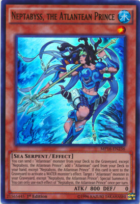 Neptabyss, the Atlantean Prince - MP16-EN236 - Ultra Rare - 1st Edition x1 - Nea-image