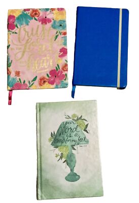 Lot of 3 -Inspirational Journals Notebooks : WRITE, LIFEWAY, & FIDDLESTIX Brands-image