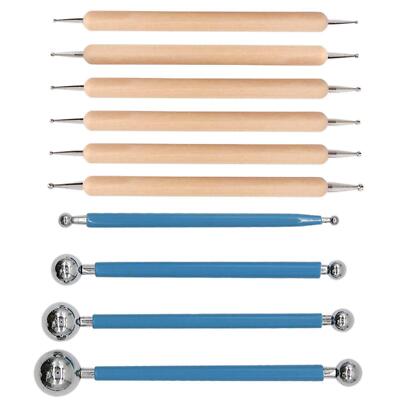 10Pcs Polymer Clay Tools Kit Clay Modeling Tools for Painting Embossing Nail Art-image