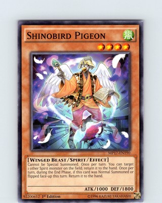 Yu-Gi-Oh TCG Shinobird Pigeon MP17-EN190 1st Edition Regular Common Card NM-image