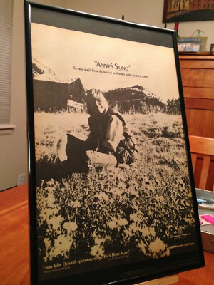BIG 11X17 FRAMED JOHN DENVER 