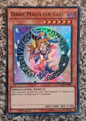 Yugioh Dark Magician Girl YGLD-ENB03 Ultra Rare 1st Edition MINT-image
